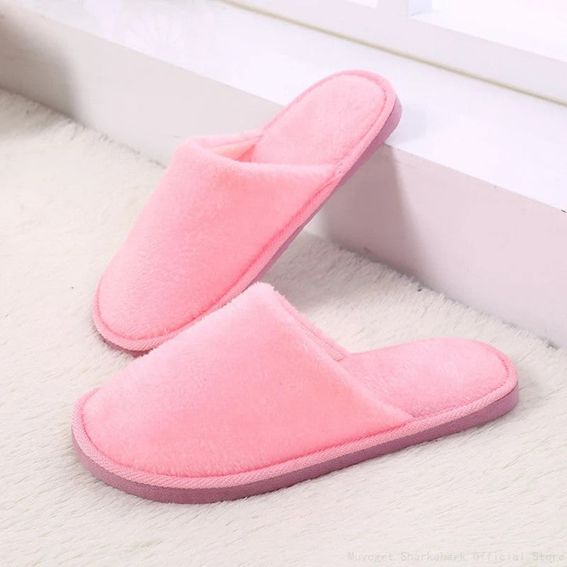 2024 Women Winter Boots Slippers Thickening Plush Warm Snow Boot Couple Thick Heels Cotton Shoes Plus Size Platform Slides Botas