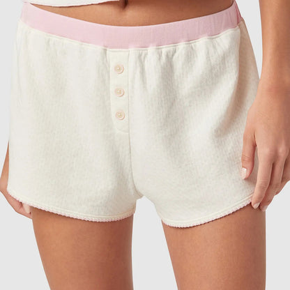 White pajama set shorts