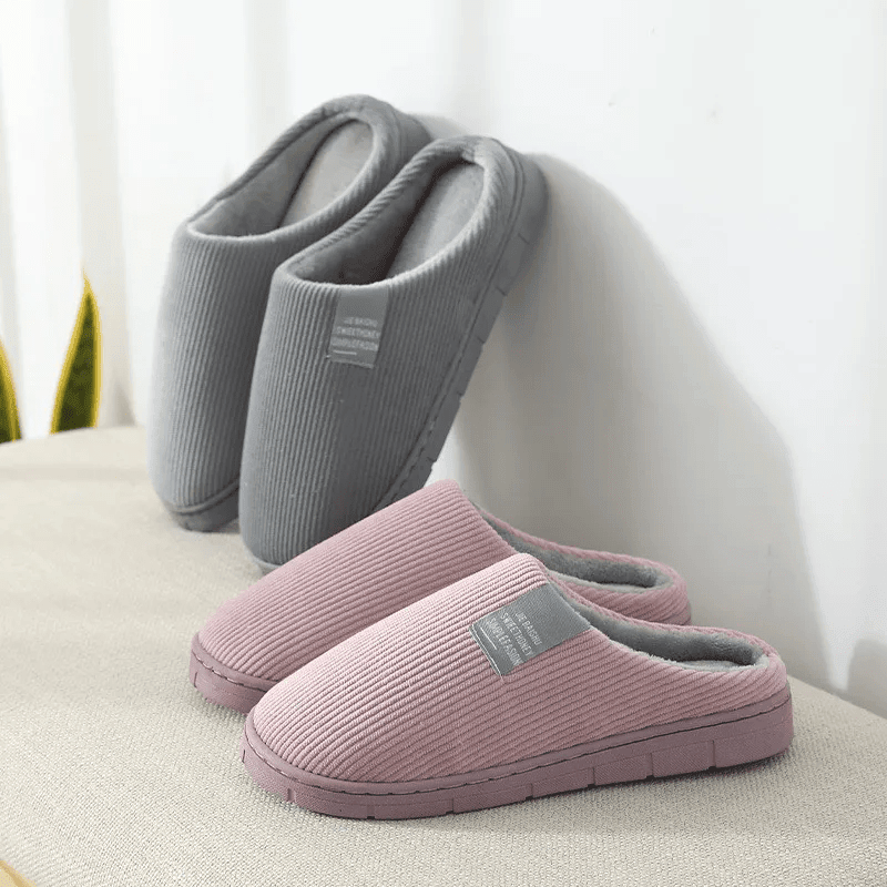 Winter Men'S Shoes Household Cotton Slippers Men Indoor Warm Plush Footwear Non-Slip Platform Slippers Couple Women Home Shoes
