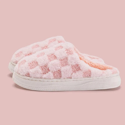 2024 Autumn And Winter Thick Sole Plush Slippers Women Home Warmth Anti-Slip Cotton Slippers Shoes For Women Zapatos