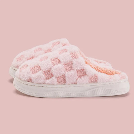 2024 Autumn And Winter Thick Sole Plush Slippers Women Home Warmth Anti-Slip Cotton Slippers Shoes For Women Zapatos